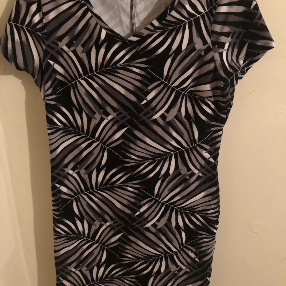 Palm Printed Dress